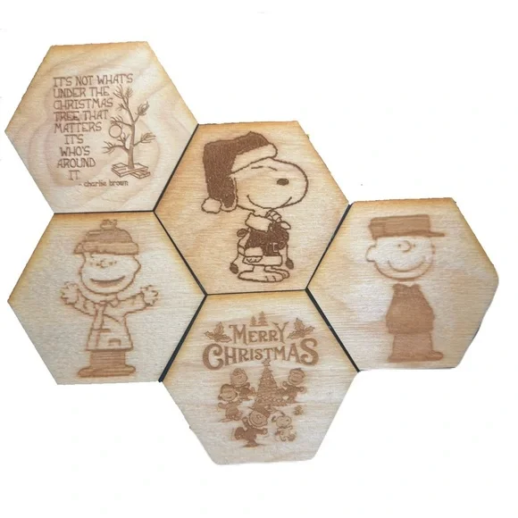 Snoopy and Friends Wood Engraved Holiday Magnet - Choose 1 - Picture 8 of 8